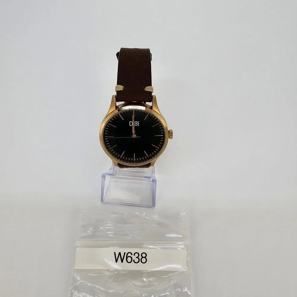 DIBI Men's Watch 40MM Black‎ Dial Seiko Movement Mineral Crystal New Battery